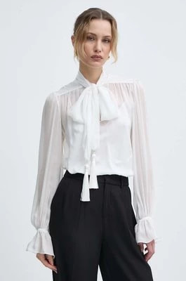 Zdjęcie produktu Luisa Spagnoli bluzka jedwabna RUNWAY COLLECTION kolor biały gładka 541119
