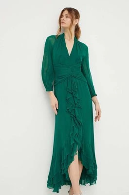 Zdjęcie produktu Luisa Spagnoli sukienka kolor zielony midi rozkloszowana