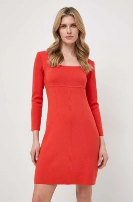 Zdjęcie produktu Luisa Spagnoli sukienka wełniana kolor pomarańczowy mini prosta
