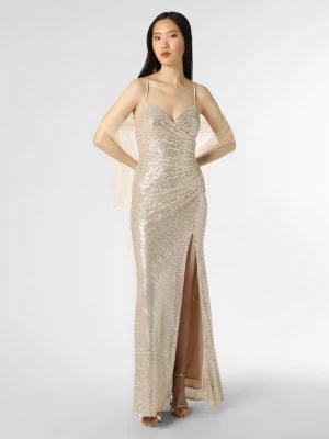 Zdjęcie produktu Luxuar Fashion Damska sukienka wieczorowa z etolą Kobiety Sztuczne włókno złoty jednolity,