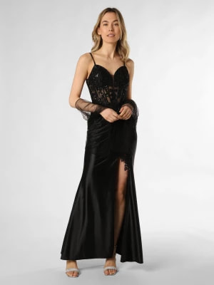Zdjęcie produktu Luxuar Fashion Damska sukienka wieczorowa ze stułą Kobiety Sztuczne włókno czarny jednolity,