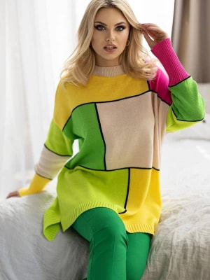 Zdjęcie produktu Luźny sweter damski kolorowy bawełniany PeeKaBoo