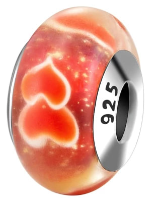 Zdjęcie produktu MAISON D'ARGENT Srebrno-szklany koralik w kolorze czerwonym rozmiar: onesize