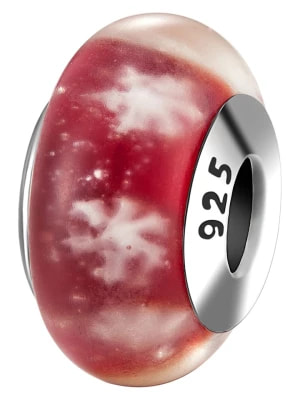 Zdjęcie produktu MAISON D'ARGENT Srebrno-szklany koralik w kolorze czerwonym rozmiar: onesize