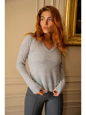 Zdjęcie produktu Maison Héritage Cashmere Kaszmirowy sweter w kolorze jasnoszarym rozmiar: L