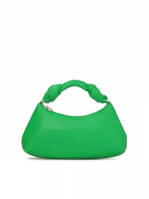 Zdjęcie produktu Mała zielona torebka do ręki z supełkami Kazar