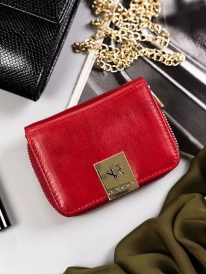 Zdjęcie produktu Mały, skórzany portfel damski na zatrzask Rovicky