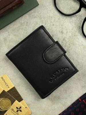 Zdjęcie produktu Mały, skórzany portfel męski na zatrzask - Ronaldo