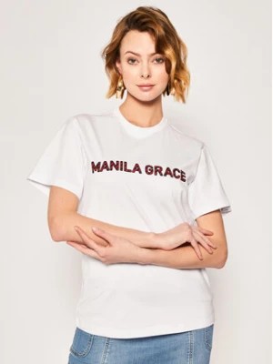 Zdjęcie produktu Manila Grace T-Shirt T169CU Biały Regular Fit