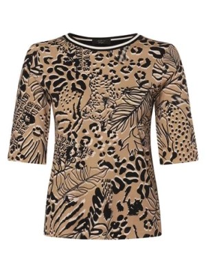 Zdjęcie produktu Marc Cain Sports Damska koszulka z długim rękawem Kobiety Bawełna brązowy|czarny wzorzysty,