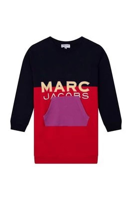 Zdjęcie produktu Marc Jacobs sukienka bawełniana dziecięca kolor czerwony mini oversize