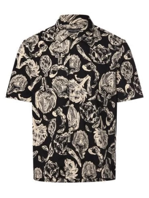 Zdjęcie produktu Marc O'Polo Koszula męska Mężczyźni Regular Fit Bawełna beżowy|czarny wzorzysty,