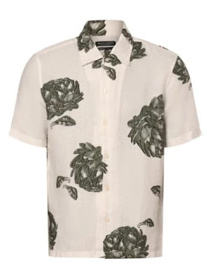 Zdjęcie produktu Marc O'Polo Koszula męska Mężczyźni Regular Fit len biały|zielony wzorzysty,