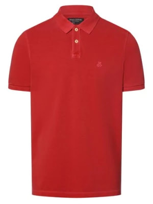 Zdjęcie produktu Marc O'Polo Męska koszulka polo Mężczyźni Bawełna czerwony jednolity,