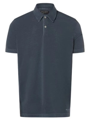 Zdjęcie produktu Marc O'Polo Męska koszulka polo Mężczyźni Bawełna niebieski|szary jednolity,