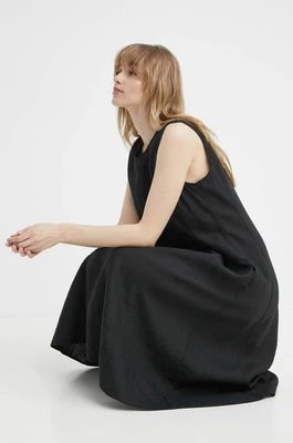 Zdjęcie produktu Marc O'Polo sukienka lniana kolor czarny mini rozkloszowana 404064521131