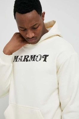 Zdjęcie produktu Marmot bluza męska kolor beżowy z kapturem z nadrukiem