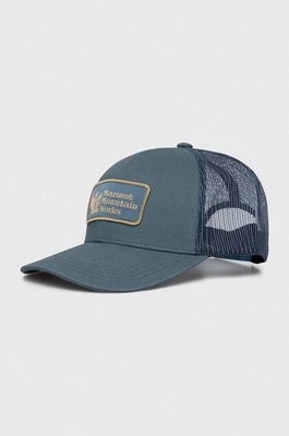 Zdjęcie produktu Marmot czapka z daszkiem Retro Trucker kolor niebieski z aplikacją