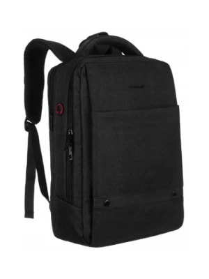 Zdjęcie produktu Materiałowy plecak unisex na laptopa 15" — David Jones czarny