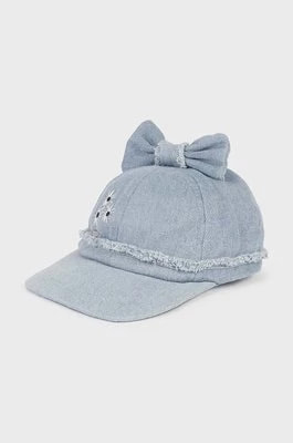 Zdjęcie produktu Mayoral czapka z daszkiem bawełniana dziecięca kolor niebieski z aplikacją