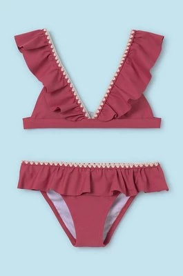 Zdjęcie produktu Mayoral dwuczęściowy strój kąpielowy dziecięcy kolor różowy