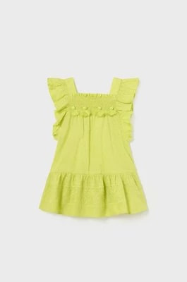 Zdjęcie produktu Mayoral sukienka bawełniana niemowlęca kolor zielony mini prosta