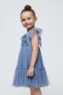 Zdjęcie produktu Mayoral sukienka dziecięca kolor niebieski mini rozkloszowana