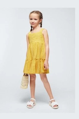 Zdjęcie produktu Mayoral sukienka dziecięca kolor żółty mini rozkloszowana