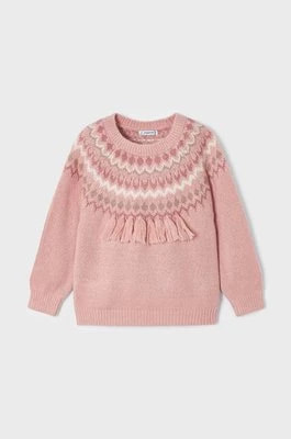 Zdjęcie produktu Mayoral sweter dziecięcy kolor różowy ciepły