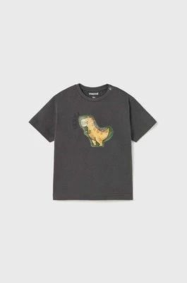 Zdjęcie produktu Mayoral t-shirt bawełniany niemowlęcy kolor granatowy z nadrukiem