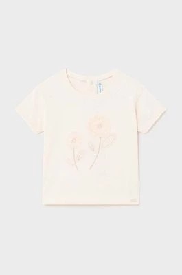 Zdjęcie produktu Mayoral t-shirt bawełniany niemowlęcy kolor pomarańczowy