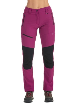 Zdjęcie produktu McKee's Spodnie softshellowe "Kristen" w kolorze czarno-fioletowym rozmiar: L