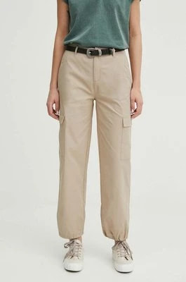 Zdjęcie produktu Medicine spodnie damskie kolor beżowy high waist