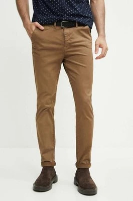 Zdjęcie produktu Medicine spodnie męskie kolor brązowy dopasowane