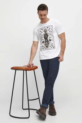 Zdjęcie produktu Medicine t-shirt bawełniany męski kolor biały z nadrukiem