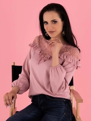 Zdjęcie produktu Merribel Bluzka "Hiron" w kolorze pudrowo różowym rozmiar: XL
