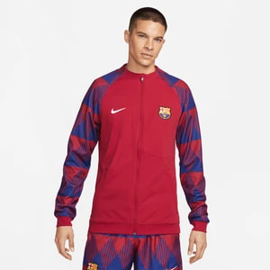 Zdjęcie produktu Męska dzianinowa kurtka piłkarska z zamkiem na całej długości Nike FC Barcelona Academy Pro - Czerwony