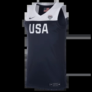Zdjęcie produktu Męska koszulka do koszykówki USA Nike (wersja wyjazdowa) - Niebieski