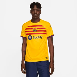 Zdjęcie produktu Męska koszulka piłkarska Nike Dri-FIT FC Barcelona Stadium 2023/24 (wersja czwarta) - Żółty
