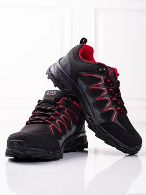 Zdjęcie produktu Męskie buty trekkingowe DK czarno- czerwone Softshell