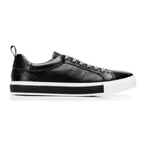 Zdjęcie produktu Męskie sneakersy skórzane z perforacjami czarno-białe Wittchen