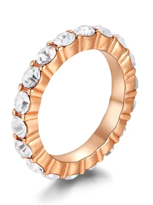 Zdjęcie produktu METROPOLITAN Pozłacany pierścionek z kryształami Swarovski rozmiar: 58