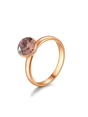 Zdjęcie produktu METROPOLITAN Pozłacany pierścionek z kryształem Swarovski rozmiar: 56