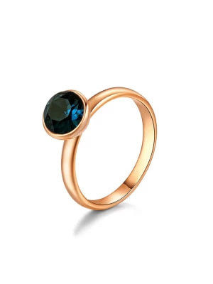 Zdjęcie produktu METROPOLITAN Pozłacany pierścionek z kryształem Swarovski rozmiar: 54