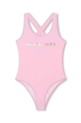 Zdjęcie produktu Michael Kors jednoczęściowy strój kąpielowy dziecięcy kolor różowy