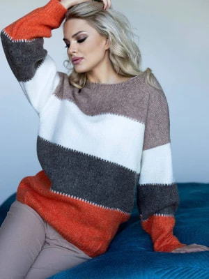 Zdjęcie produktu Mięciutki wełniany sweter w kolorowe paski PeeKaBoo