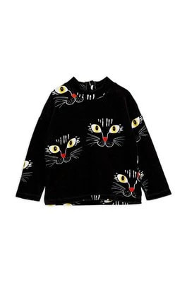 Zdjęcie produktu Mini Rodini bluza bawełniana dziecięca kolor czarny wzorzysta