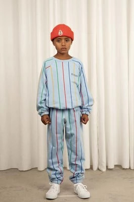 Zdjęcie produktu Mini Rodini bluza bawełniana dziecięca kolor niebieski wzorzysta