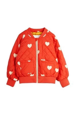 Zdjęcie produktu Mini Rodini kurtka bomber dziecięca Hearts kolor czerwony