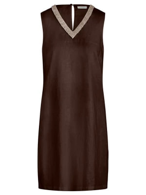 Zdjęcie produktu mint & mia Lniana sukienka w kolorze brązowym rozmiar: 34